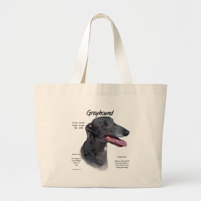 Greyhound History Design Jumbo Stoffbeutel (Vorne)