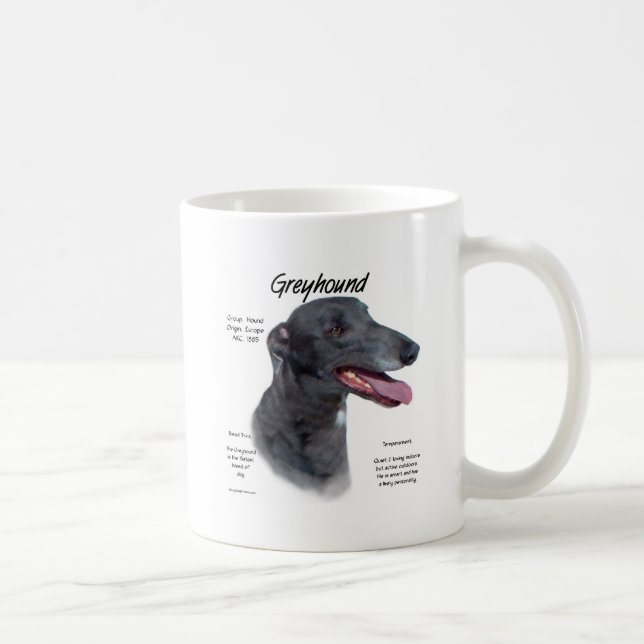 Greyhound History Design Tasse (Rechts)