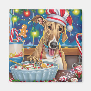 Greyhound Holiday Baking: Festliche Weihnachten Magnet