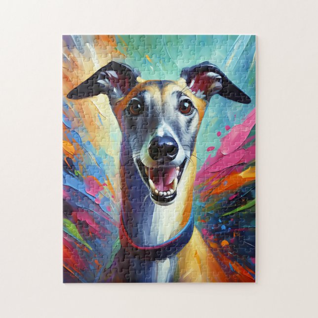 Greyhound Hund Acrylic Print Dog Lover Geschenk Puzzle (Vertikal)