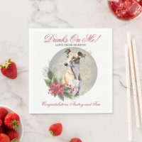 Greyhound Hund Hochzeit Napkins mit Hunde-Foto