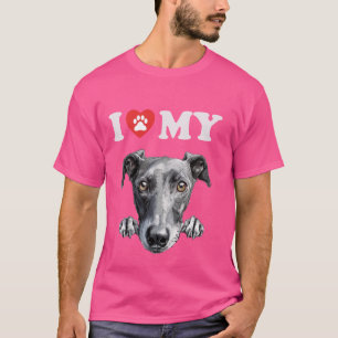 Greyhound Hund Ich höre meinen Hund Funny Dog Love T-Shirt