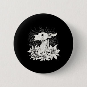 Greyhound Hund Lover Retro Style Tattoo Button