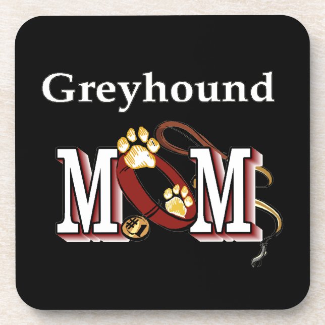 Greyhound Hund Mama Geschenke Getränkeuntersetzer (Vorderseite)