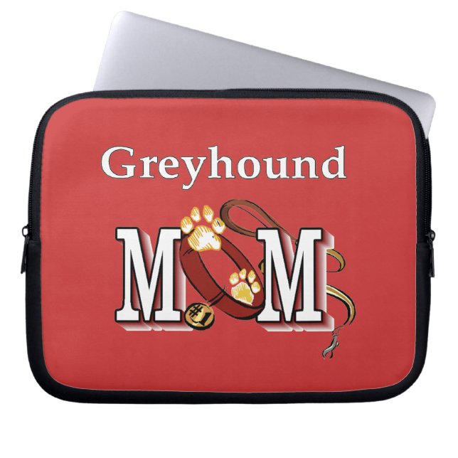 Greyhound Hund Mama Geschenke Laptopschutzhülle (Vorderseite)