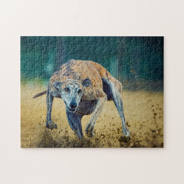 Greyhound Hund. Puzzle (Horizontal)
