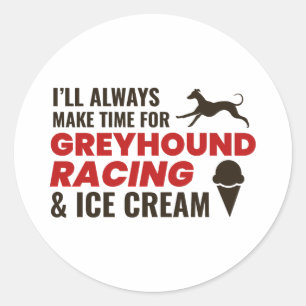Greyhound Hund Racing Race Runder Aufkleber
