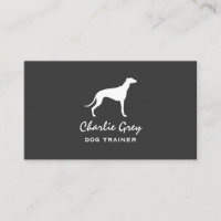 Greyhound Hund Silhouette Grau und Weiß