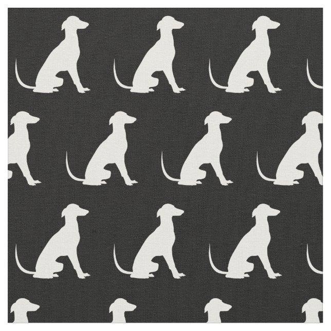 Greyhound Hund Silhouette Haustier Stoff (Nahaufnahme)