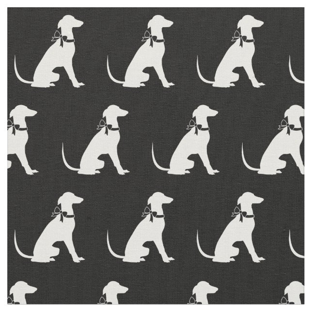 Greyhound Hund Silhouette Haustier Stoff (Nahaufnahme)