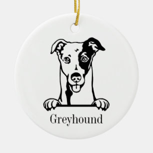Greyhound Hundeschmuck Keramik Ornament