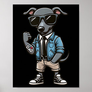 Greyhound I Liebe Vater Funny Dog Tattoo Poster