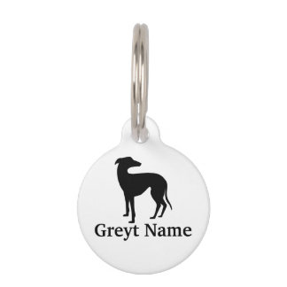Greyhound ID Stehend Haustiermarke