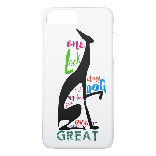 Greyhound Italienische Silhouette Liebe My Dog Sti Case-Mate iPhone Hülle (Rückseite)
