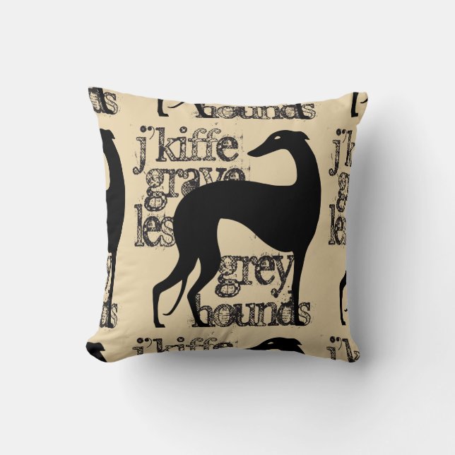 Greyhound Kiffé Kissen (Vorderseite)