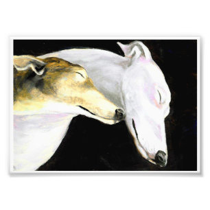 Greyhound Liebe Dog Art Foto Print