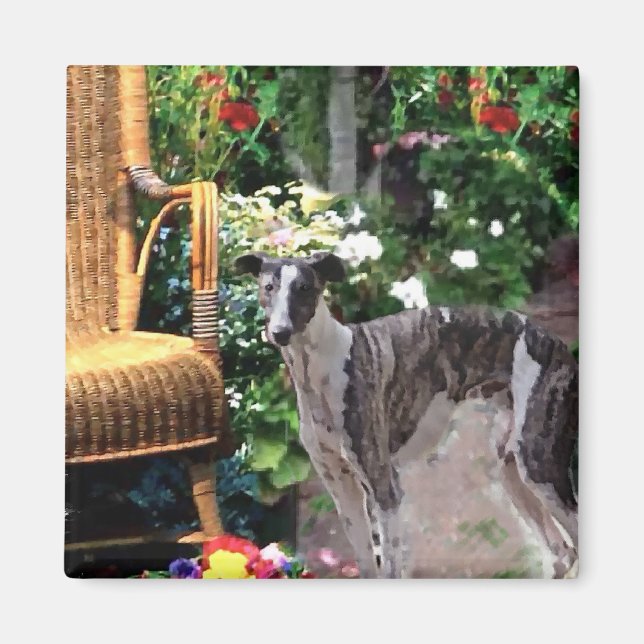 Greyhound Liebhaber Kunst Geschenke Magnet (Vorne)