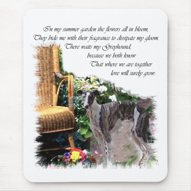 Greyhound Liebhaber Kunst Geschenke Mousepad (Vorne)