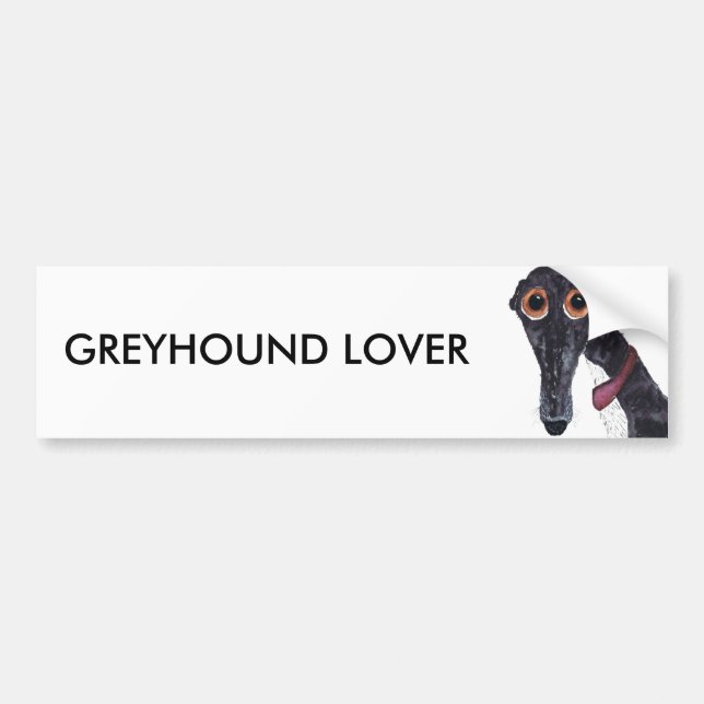 GREYHOUND LOVER AUTOAUFKLEBER (Vorne)