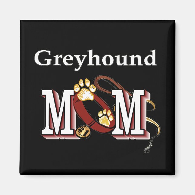 Greyhound MAMA Geschenke Magnet (Vorne)