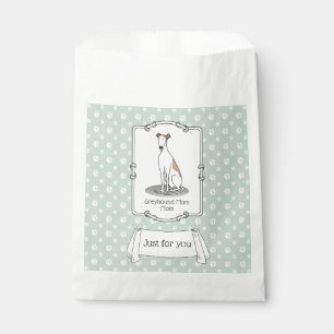 Greyhound-Mama (weiß) Niedlicher Hund Mama Funny Geschenktütchen