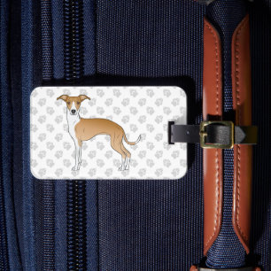 Greyhound mit individuellem Text Gepäckanhänger