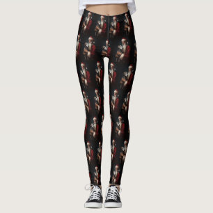 Greyhound mit Weihnachtsfeiern Leggings