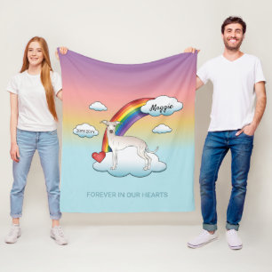 Greyhound-Niedlich-Hund-Rainbow-Memorial Fleecedecke
