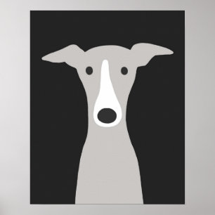 Greyhound Niedlich Whippet Dog Poster