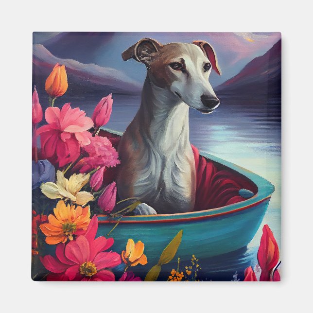 Greyhound on a Paddle: Ein Landschaftliches Abente Magnet (Vorne)