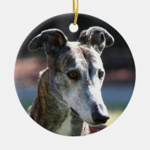 Greyhound-Ornament Keramikornament