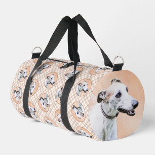 Greyhound Painting Niedlich Red White Original Dog Duffle Bag