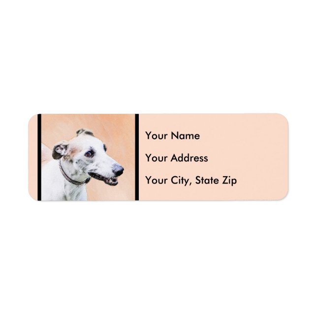 Greyhound Painting - Niedliche Original Hunde Kuns (Vorne)