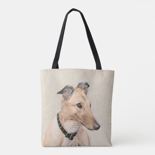 Greyhound Painting - Niedliche Original Hunde Kuns (Rückseite)