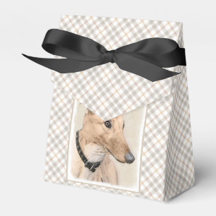 Greyhound Painting - Niedliche Original Hunde Kuns Geschenkschachtel
