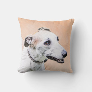 Greyhound Painting - Niedliche Original Hunde Kuns Kissen