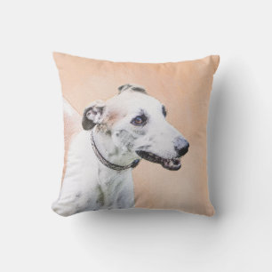 Greyhound Painting - Niedliche Original Hunde Kuns Kissen