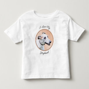 Greyhound Painting - Niedliche Original Hunde Kuns Kleinkind T-shirt