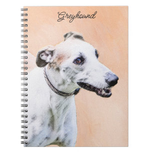 Greyhound Painting - Niedliche Original Hunde Kuns Notizblock