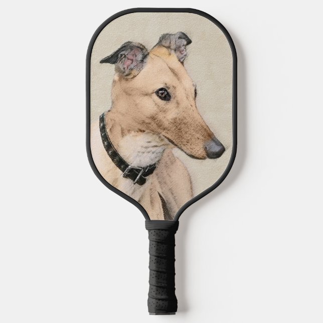 Greyhound Painting - Niedliche Original Hunde Kuns Pickleball Schläger (Vorderseite)