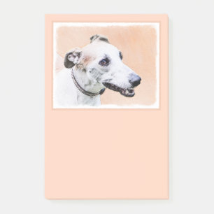 Greyhound Painting - Niedliche Original Hunde Kuns Post-it Klebezettel