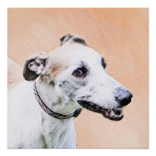 Greyhound Painting - Niedliche Original Hunde Kuns Poster