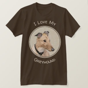 Greyhound Painting - Niedliche Original Hunde Kuns T-Shirt