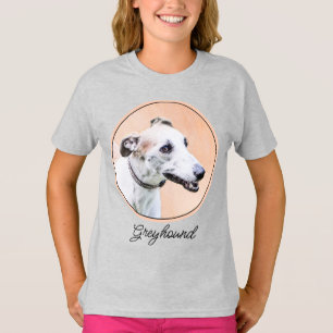 Greyhound Painting - Niedliche Original Hunde Kuns T-Shirt