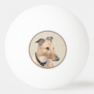 Greyhound Painting - Niedliche Original Hunde Kuns Tischtennisball