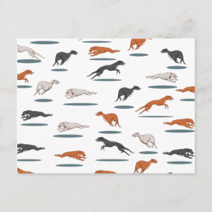 Greyhound Pattern Postkarte