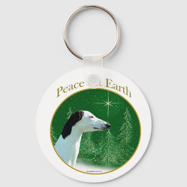 Greyhound Peace Schlüsselanhänger (Vorderseite)