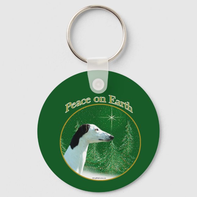 Greyhound Peace Schlüsselanhänger (Vorderseite)