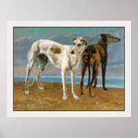 Greyhound Poster/Print: Zwei Windhunde