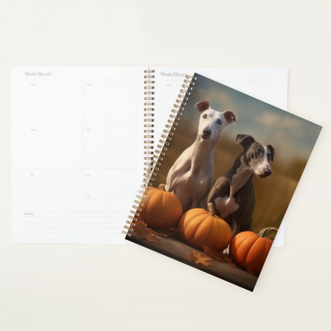 Greyhound Puppy Autumn Delight Pumpkin Planer (Anzeige)